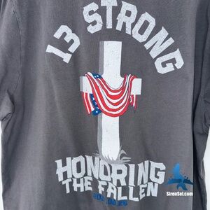 1173 Nine Line Apparel 13 Strong Tribute Tee – Size XL – Gray